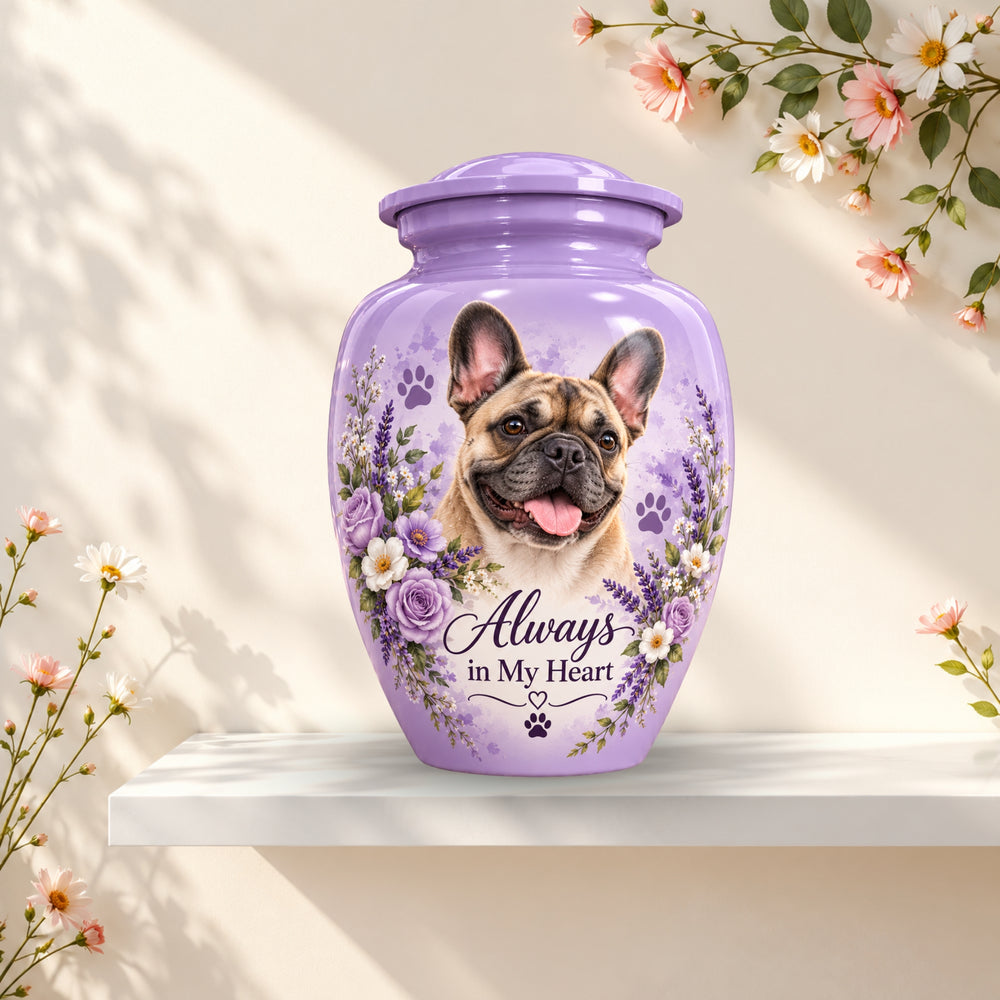 personalized dog photo cremation urn for dogs, handmade aluminum pet memorial urn with photo – picture 3