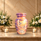 Heavenly Doves Cremation Urn for Human Ashes – Personalized Handmade Aluminum Urn
