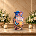 Lakeside Garden Cremation Urn for Human Ashes – Personalized Handmade Aluminum Urn