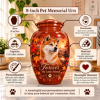 personalized dog portrait cremation urn for dogs, handmade aluminum pet memorial urn with photo – picture 2