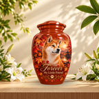 personalized dog portrait cremation urn for dogs, handmade aluminum pet memorial urn with photo – picture 5