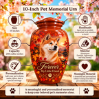 personalized dog portrait cremation urn for dogs, handmade aluminum pet memorial urn with photo – picture 6