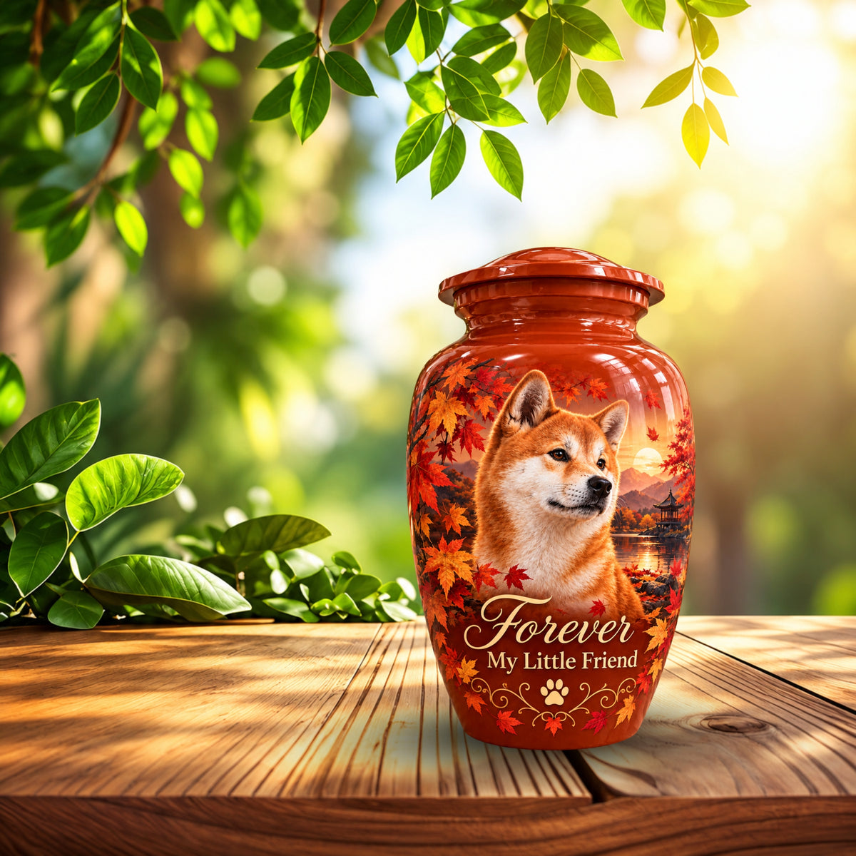 personalized dog portrait cremation urn for dogs, handmade aluminum pet memorial urn with photo – picture 8