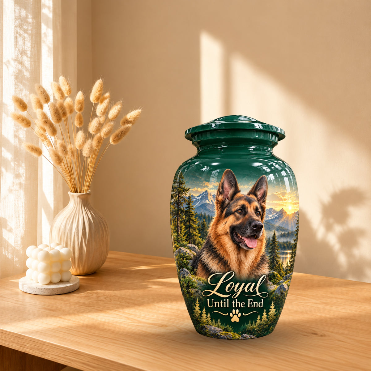 personalized dog memorial urn for dog ashes, handmade aluminum pet memorial urn with photo – picture 10