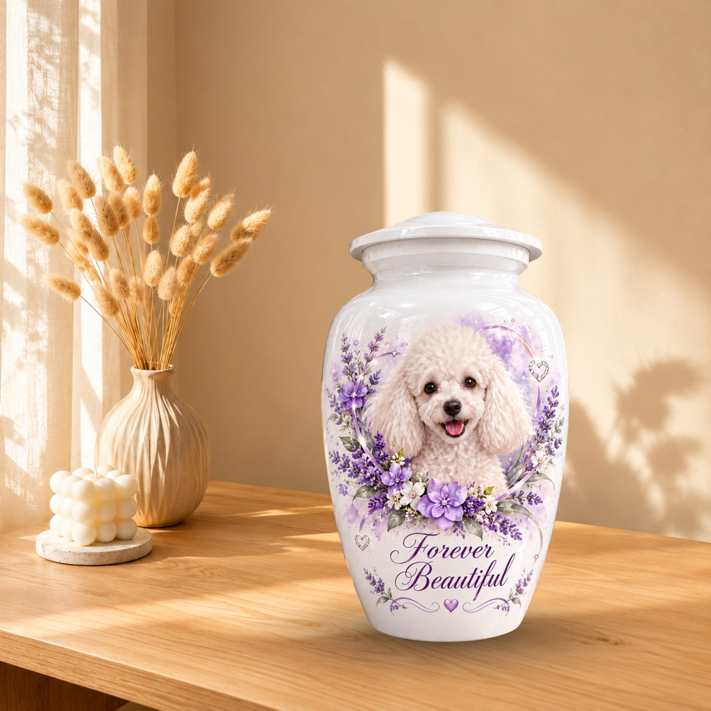 personalized dog memorial cremation urn for dogs, handmade aluminum pet memorial urn with photo – picture 10