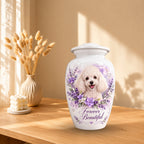 personalized dog memorial cremation urn for dogs, handmade aluminum pet memorial urn with photo – picture 10