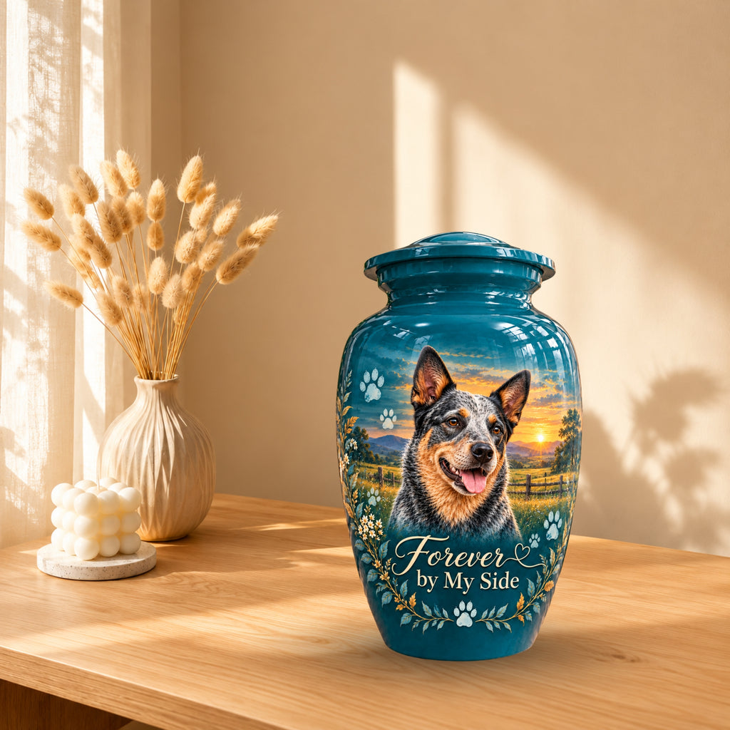 custom pet photo cremation urn for pet ashes, handmade aluminum pet memorial urn with photo – picture 10
