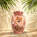 dog photo memorial cremation urn for dogs, handmade aluminum pet memorial urn with photo – picture 3