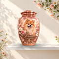 dog photo memorial cremation urn for dogs, handmade aluminum pet memorial urn with photo – picture 1