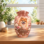 dog photo memorial cremation urn for dogs, handmade aluminum pet memorial urn with photo – picture 4