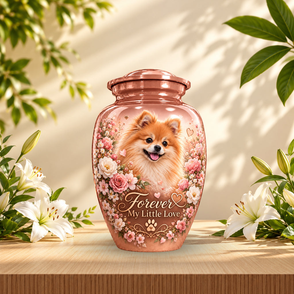 dog photo memorial cremation urn for dogs, handmade aluminum pet memorial urn with photo – picture 5