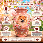 dog photo memorial cremation urn for dogs, handmade aluminum pet memorial urn with photo – picture 6