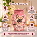 custom dog photo cremation urn for dogs, handmade aluminum pet memorial urn with photo – picture 1