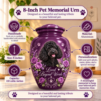 custom dog photo pet urn for ashes, handmade aluminum pet memorial urn with photo – picture 1