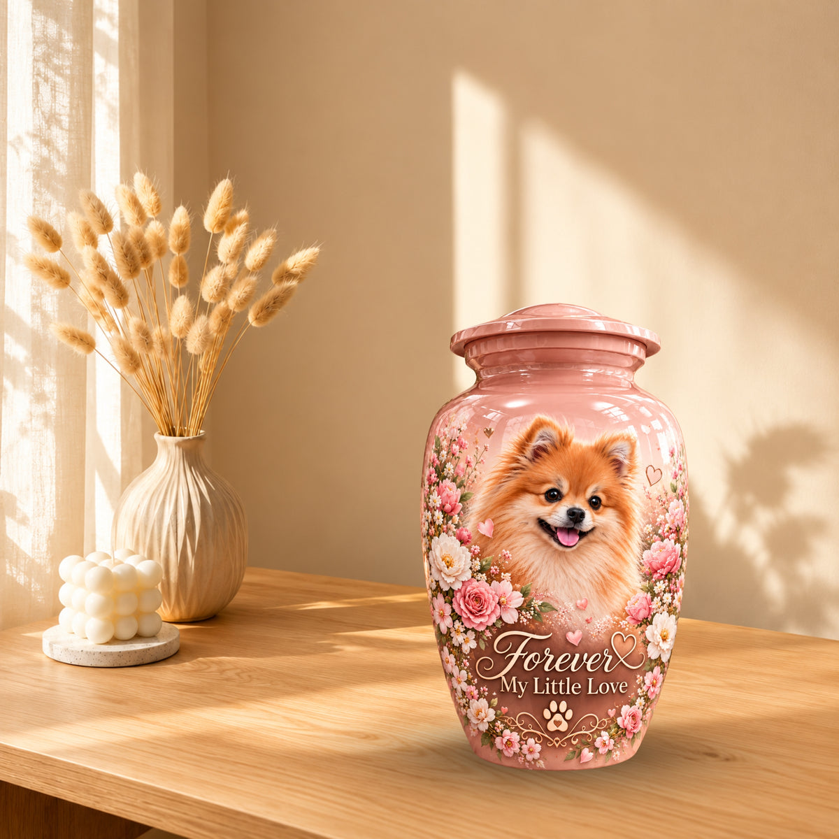dog photo memorial cremation urn for dogs, handmade aluminum pet memorial urn with photo – picture 10