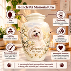 custom pet portrait cremation urn for dogs, handmade aluminum pet memorial urn with photo – picture 2
