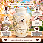 custom pet portrait cremation urn for dogs, handmade aluminum pet memorial urn with photo – picture 6