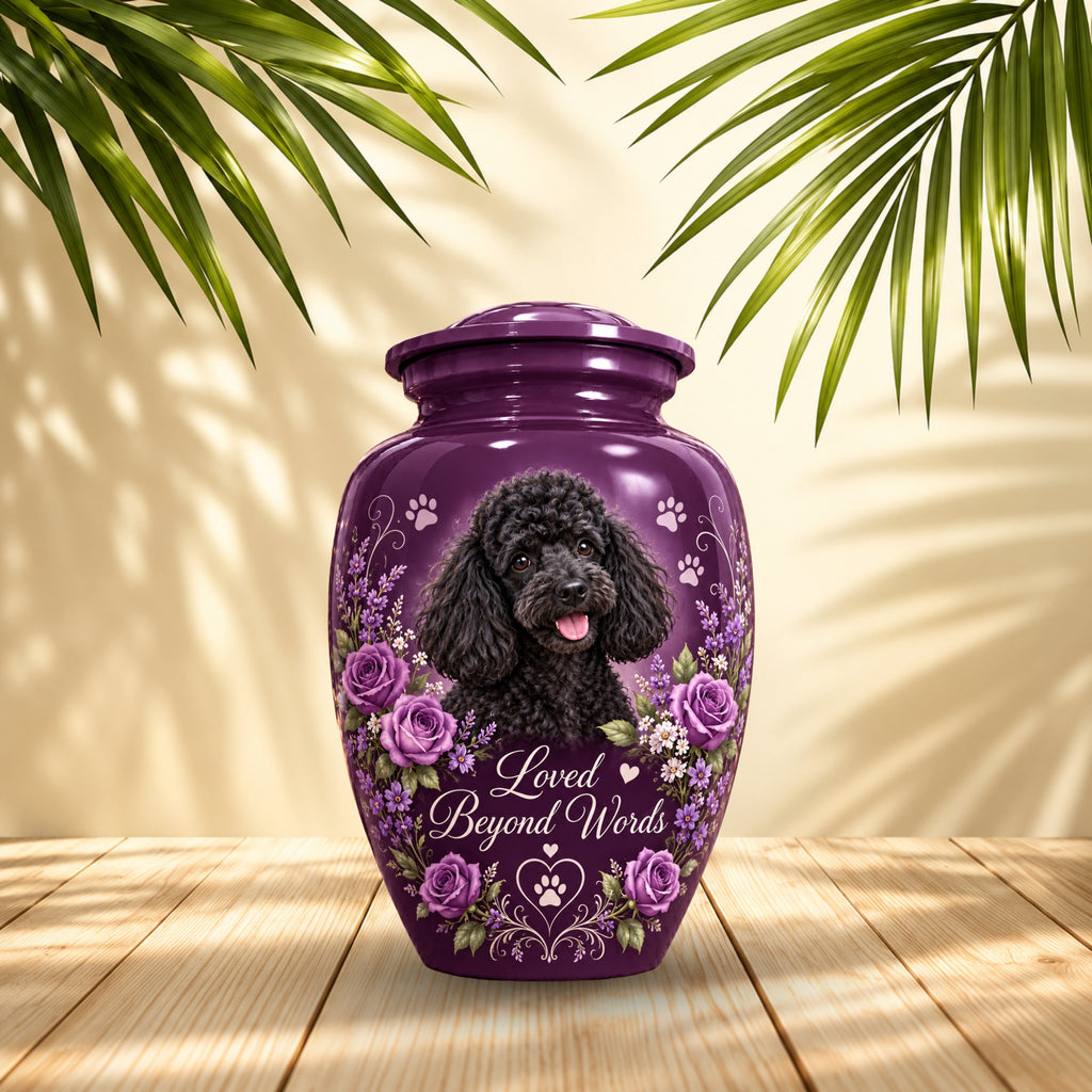 custom dog photo pet urn for ashes, handmade aluminum pet memorial urn with photo – picture 2