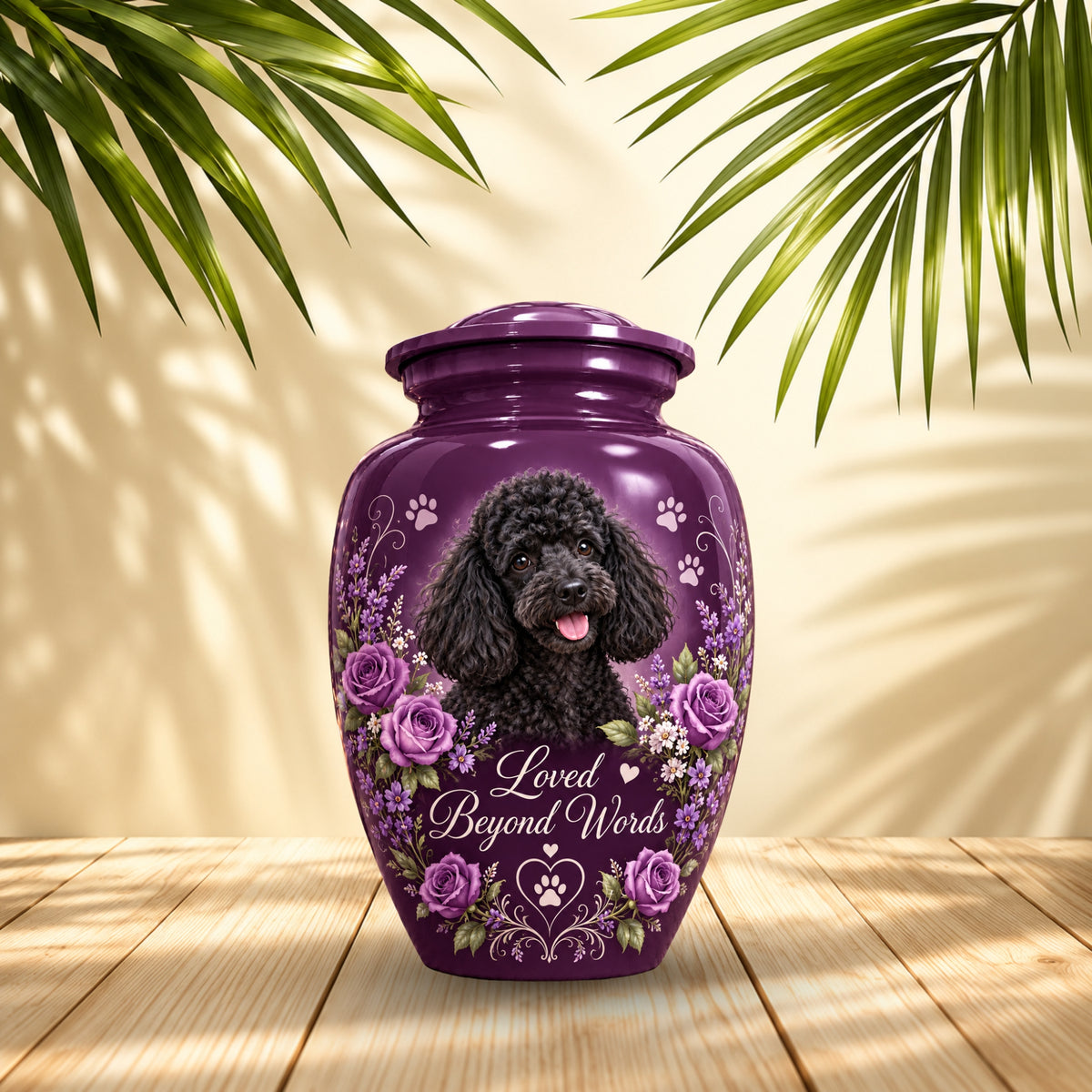 custom dog photo pet urn for ashes, handmade aluminum pet memorial urn with photo – picture 2