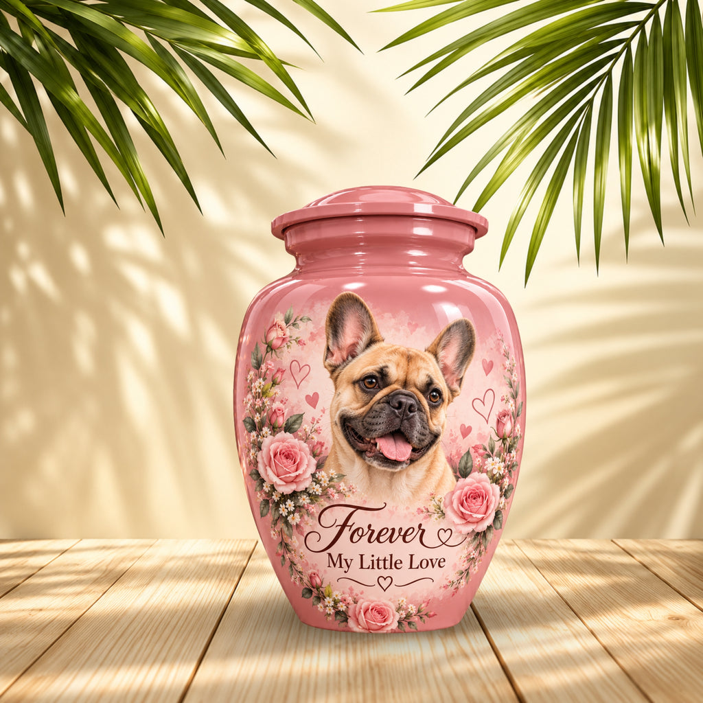 custom dog photo cremation urn for dogs, handmade aluminum pet memorial urn with photo – picture 2