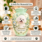 custom pet photo pet urn for ashes, handmade aluminum pet memorial urn with photo – picture 2