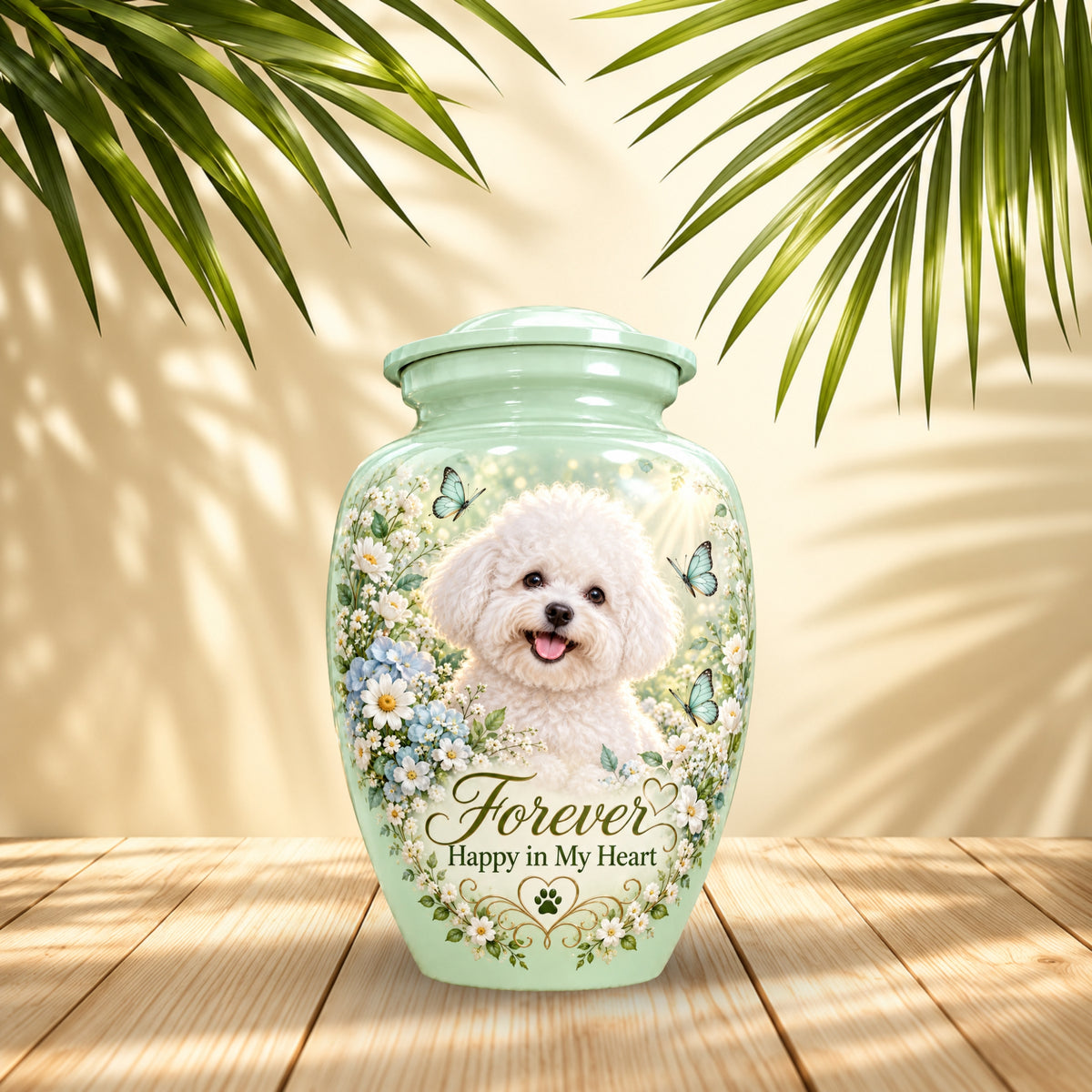 custom pet photo pet urn for ashes, handmade aluminum pet memorial urn with photo – picture 3