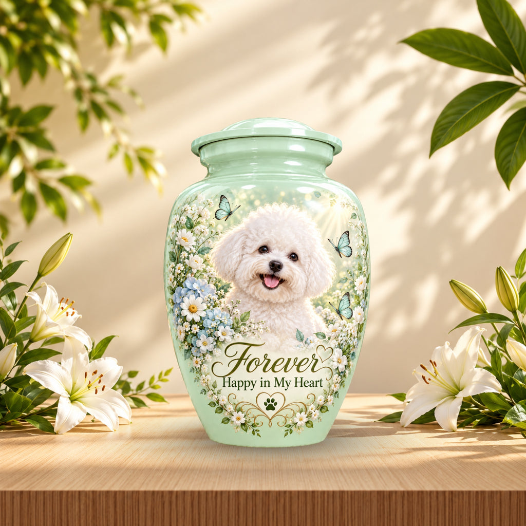 custom pet photo pet urn for ashes, handmade aluminum pet memorial urn with photo – picture 5