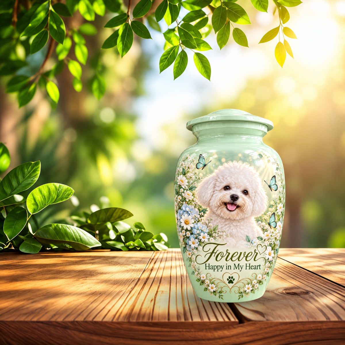 custom pet photo pet urn for ashes, handmade aluminum pet memorial urn with photo – picture 8