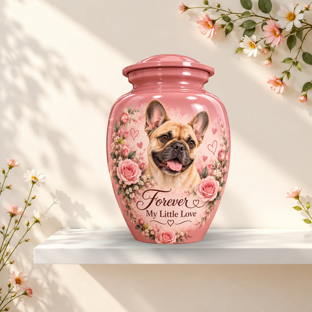 custom dog photo cremation urn for dogs, handmade aluminum pet memorial urn with photo – picture 3