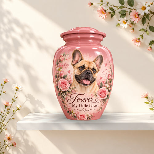 custom dog photo cremation urn for dogs, handmade aluminum pet memorial urn with photo – picture 3