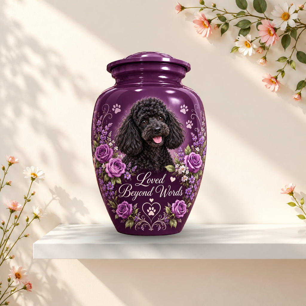 custom dog photo pet urn for ashes, handmade aluminum pet memorial urn with photo – picture 3