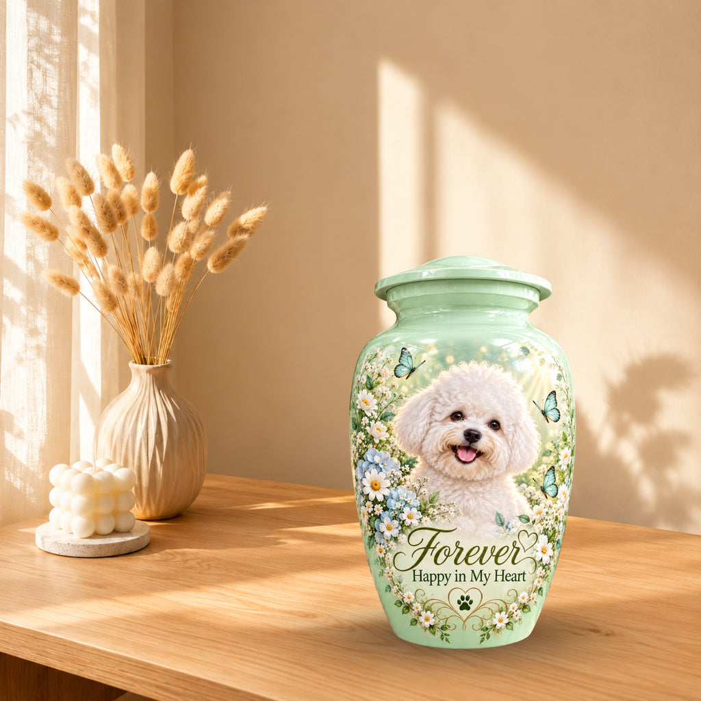 custom pet photo pet urn for ashes, handmade aluminum pet memorial urn with photo – picture 10