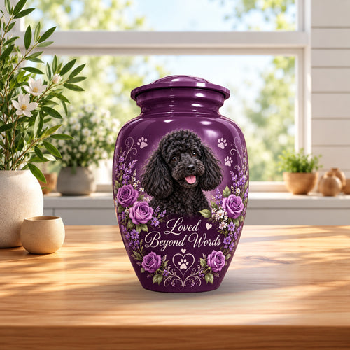 custom dog photo pet urn for ashes, handmade aluminum pet memorial urn with photo – picture 4