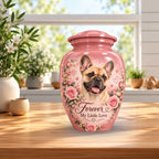 custom dog photo cremation urn for dogs, handmade aluminum pet memorial urn with photo – picture 4