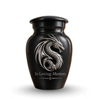 mythical dragon memorial urn for ashes, handmade aluminum urn – photo 4