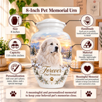 dog photo memorial pet urn for ashes, handmade aluminum pet memorial urn with photo – picture 1