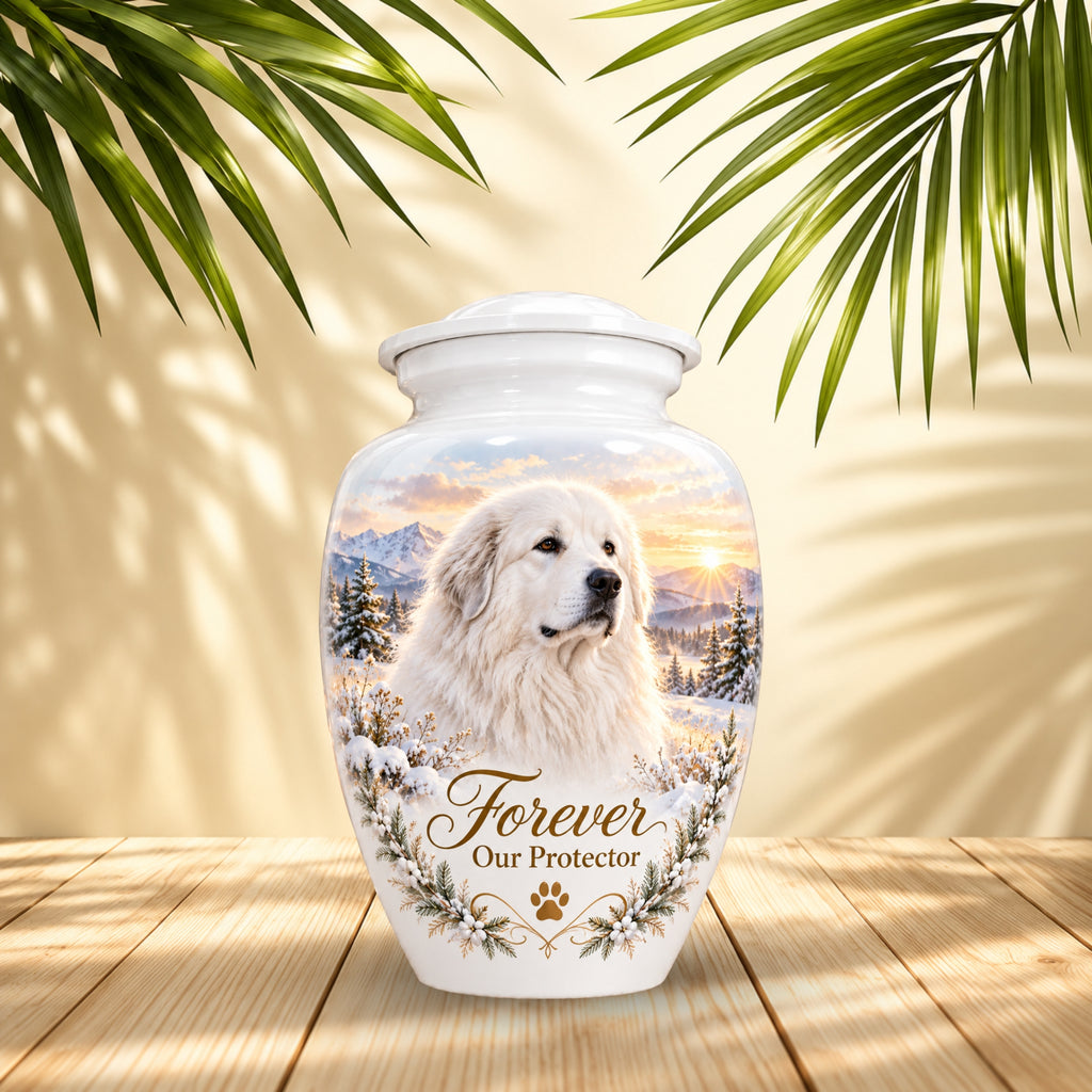 dog photo memorial pet urn for ashes, handmade aluminum pet memorial urn with photo – picture 2