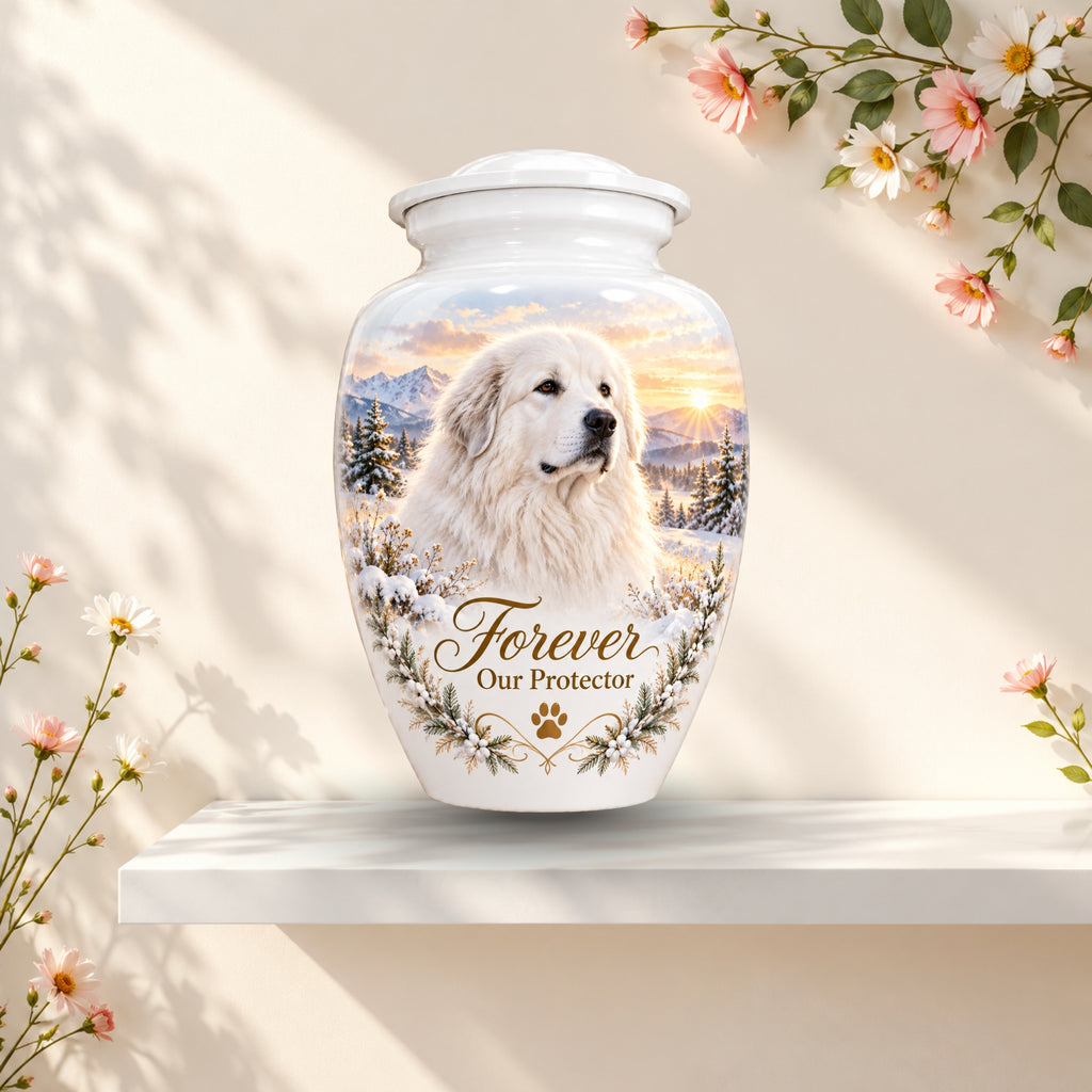 dog photo memorial pet urn for ashes, handmade aluminum pet memorial urn with photo – picture 3