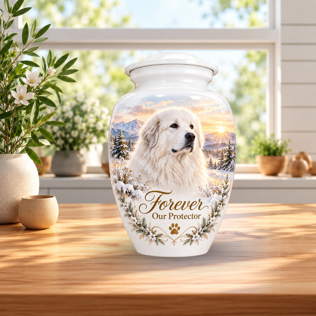 dog photo memorial pet urn for ashes, handmade aluminum pet memorial urn with photo – picture 4