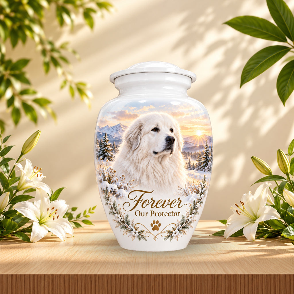 dog photo memorial pet urn for ashes, handmade aluminum pet memorial urn with photo – picture 5