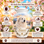 dog photo memorial pet urn for ashes, handmade aluminum pet memorial urn with photo – picture 6