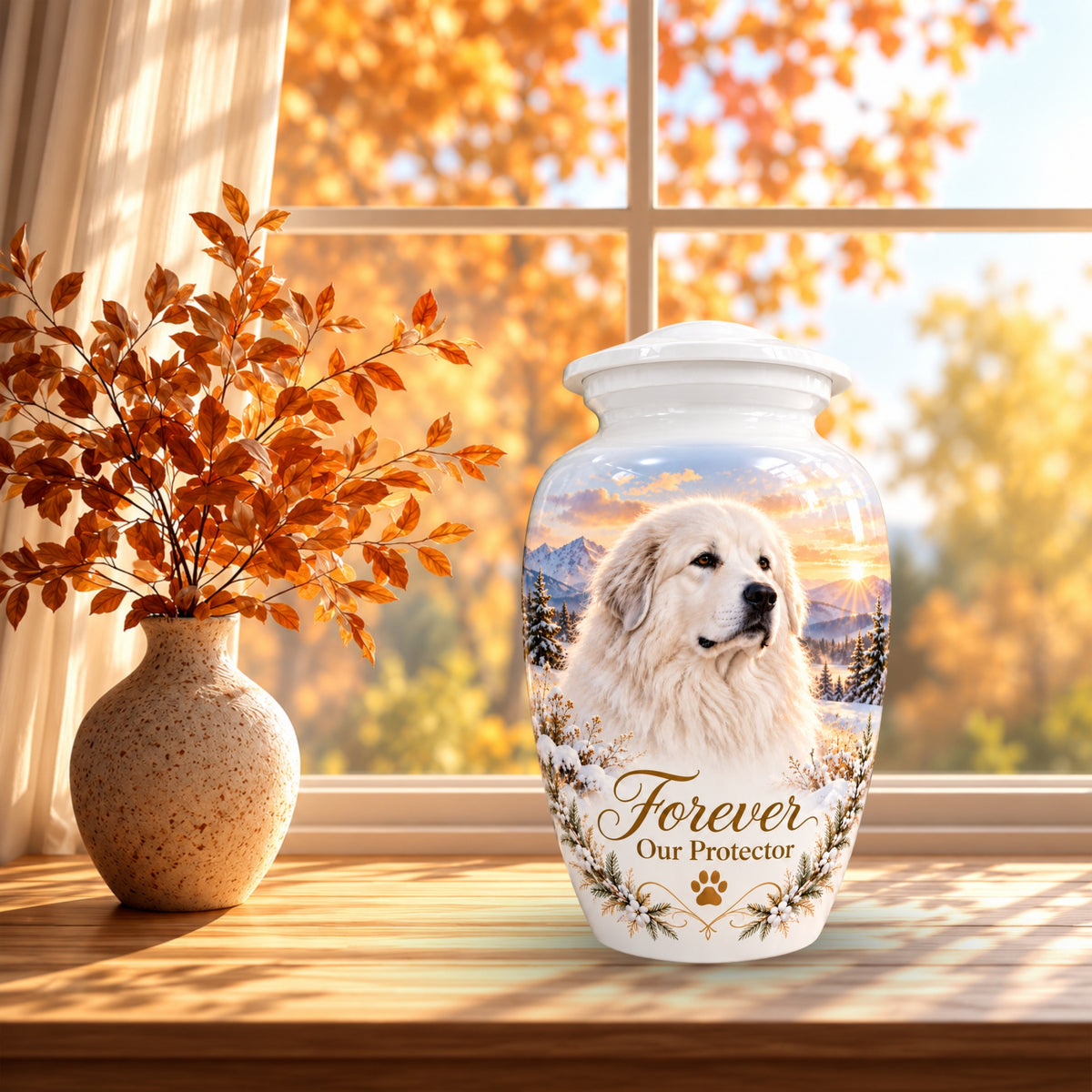 dog photo memorial pet urn for ashes, handmade aluminum pet memorial urn with photo – picture 7