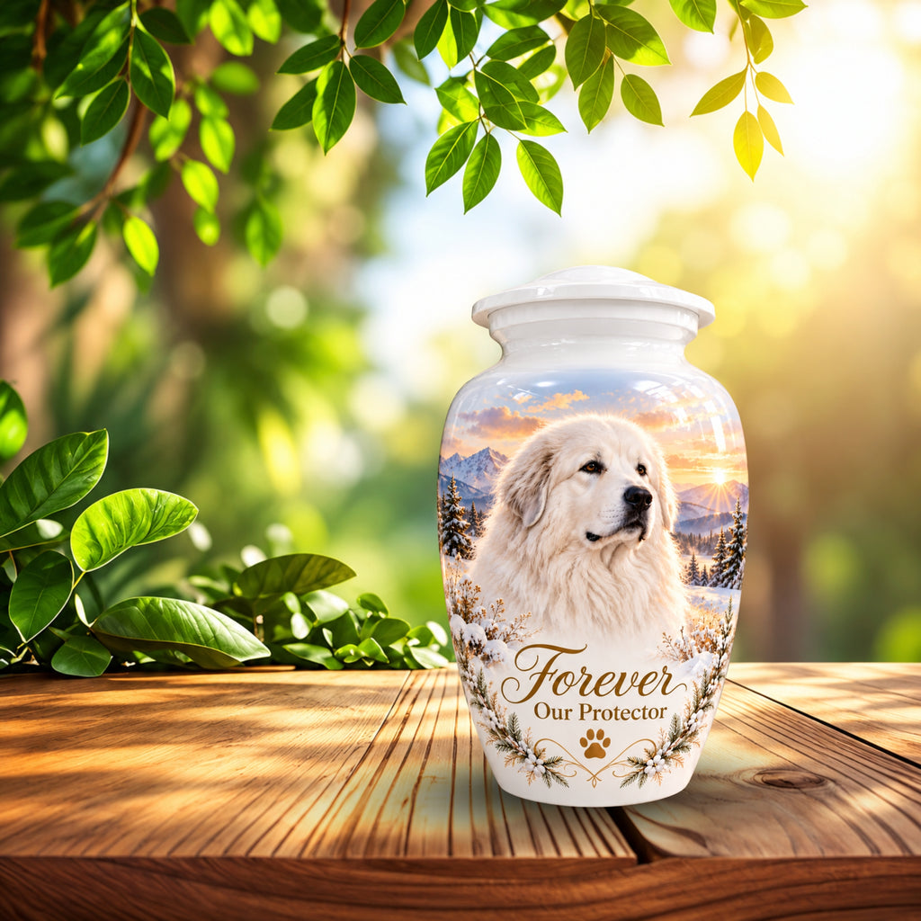 dog photo memorial pet urn for ashes, handmade aluminum pet memorial urn with photo – picture 8