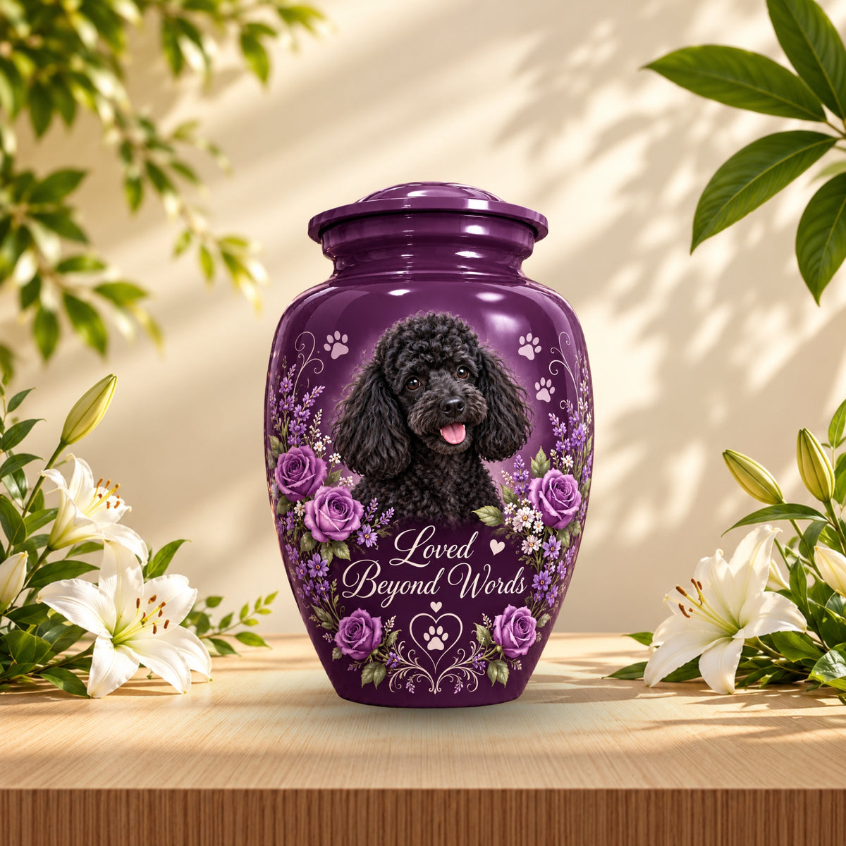 custom dog photo pet urn for ashes, handmade aluminum pet memorial urn with photo – picture 5