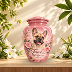 custom dog photo cremation urn for dogs, handmade aluminum pet memorial urn with photo – picture 5