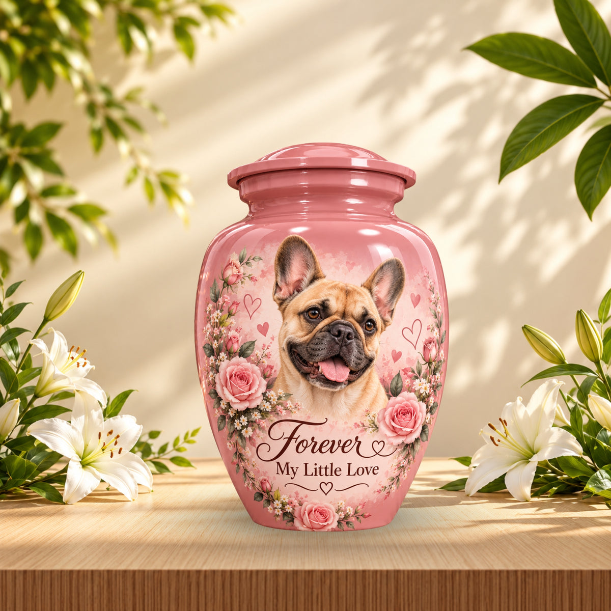 custom dog photo cremation urn for dogs, handmade aluminum pet memorial urn with photo – picture 5