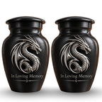mythical dragon memorial urn for ashes, handmade aluminum urn – photo 5
