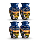 golf bag fairway sunset cremation urn for human ashes, handmade aluminum – photo 6