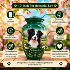 personalized dog portrait cremation urn for pet ashes, handmade aluminum pet memorial urn with photo – picture 7