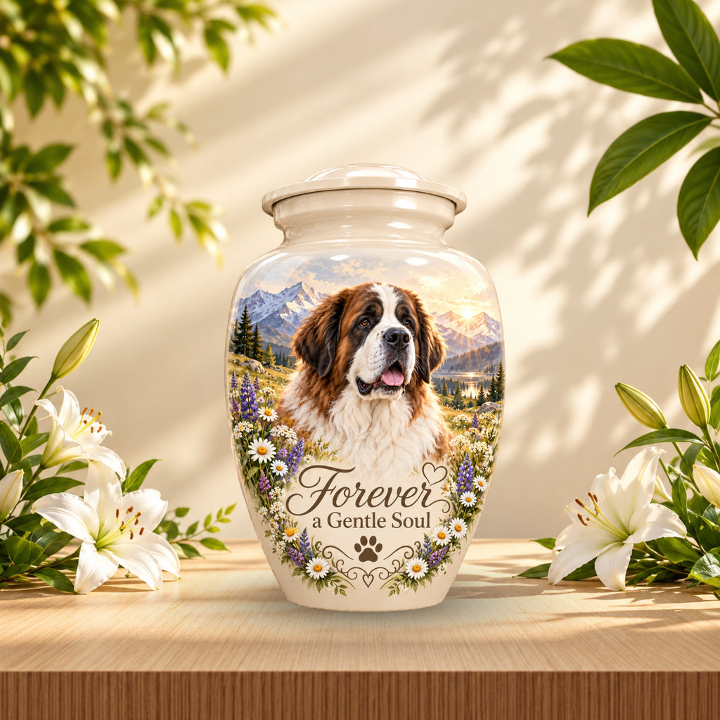 custom pet portrait pet urn for ashes, handmade aluminum pet memorial urn with photo – picture 5